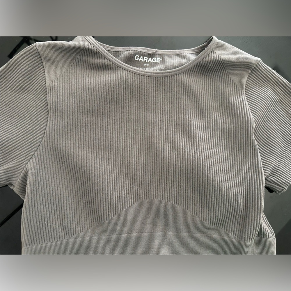 Garage Heather Gray Ribbed Tank